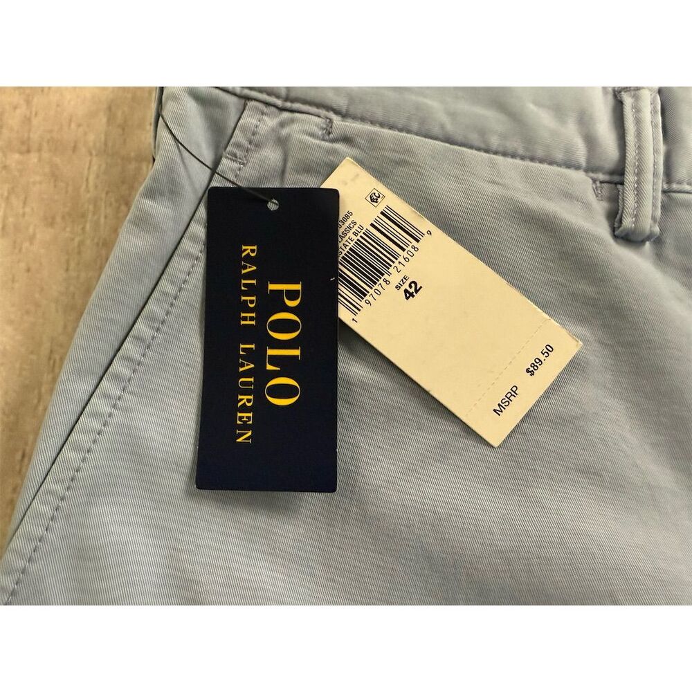 Polo Ralph Lauren Men's Chino Shorts Blue Size 42 Casual Classic Fit - Picture 2 of 8